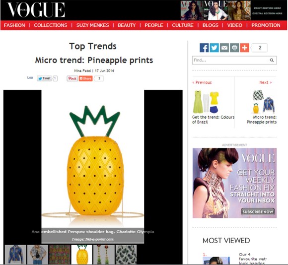 Pineapple, trend, fashion