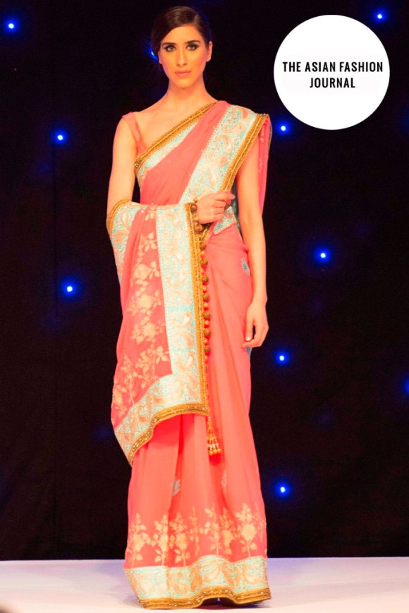 D Manish Malhotra sari that was auctioned at the event and sold for £5000