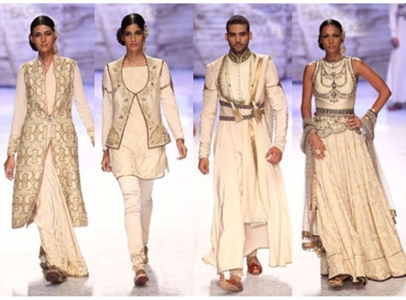 JJ Valaya, IBFW, 2013, India Bridal Fashion Week, bride, India, Couture, Bridal, White, Sari, Lengha, Kabir Bedi, Kangana Ranaut, fashion, Maharajas, Maharanis