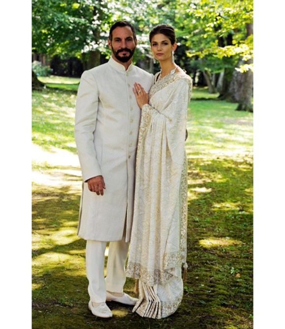 Kendra Spears, wedding, sari, Manav Gangwani, Prince, Rahim Aga Khan, 